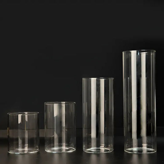 Glass Pearled Candle Holders