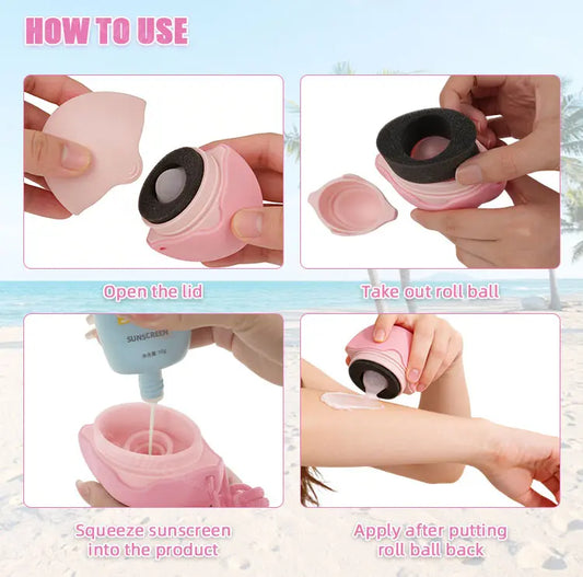 Refillable Roll-On Sunscreen Applicator