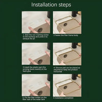 Foldable Metal Sink Strainer Rack with Disposable Mesh Bags