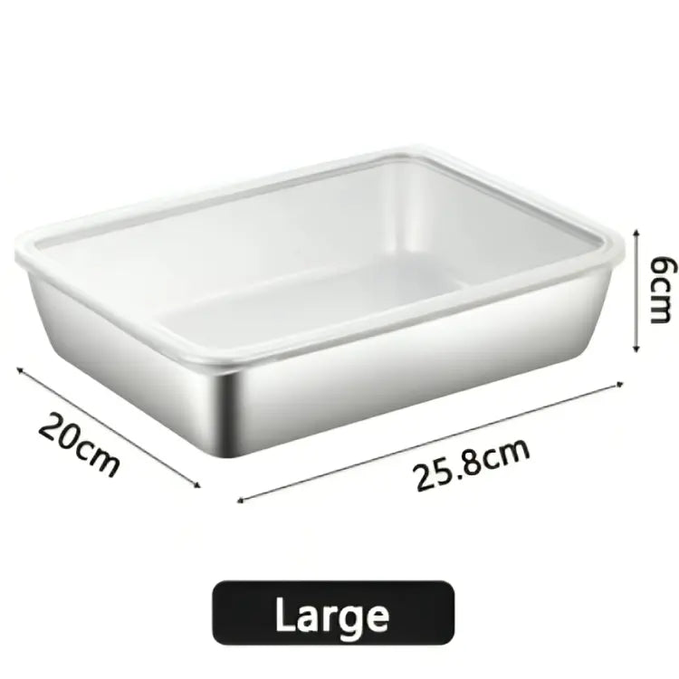 3-Pieces Premium Stainless Steel Fresh-Keeping Box Set