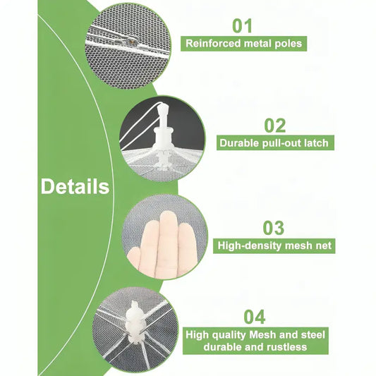 Food Fly Protector Umbrella & Tulle Net