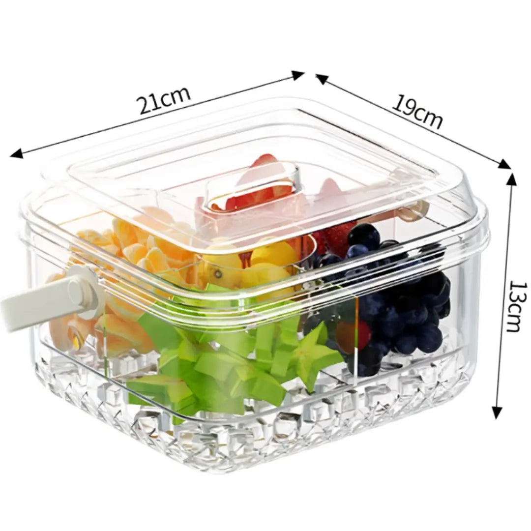Food Serving Box With Ice Compartment