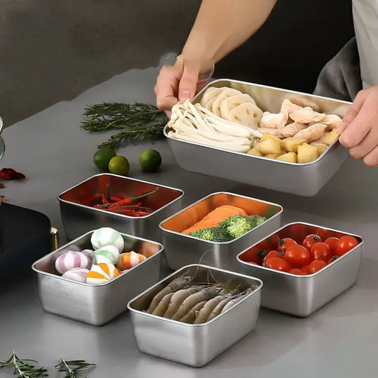 3-Pieces Premium Stainless Steel Fresh-Keeping Box Set