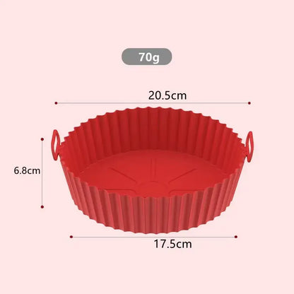 8-Inch Reusable Silicone Air Fryer Basket