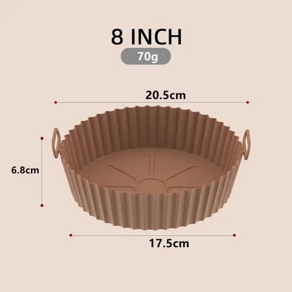 8-Inch Reusable Silicone Air Fryer Basket