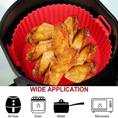 8-Inch Reusable Silicone Air Fryer Basket