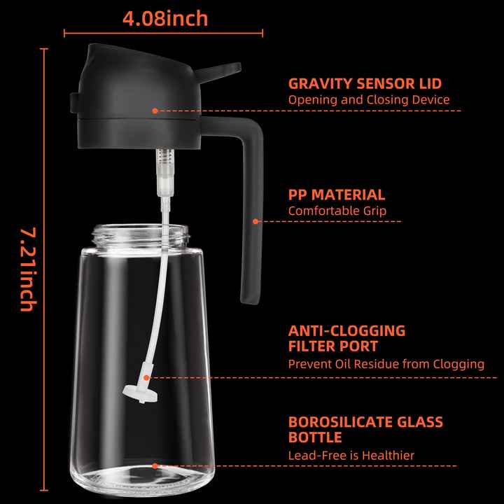 2-in-1 Glass Oil Dispenser and Sprayer