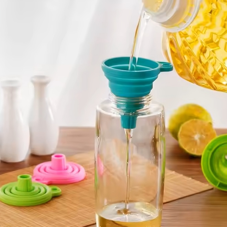 6-Piece BPA-Free Collapsible Silicone Funnel Set