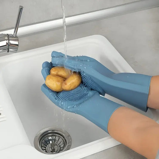 Magic Silicone Scrubber Gloves