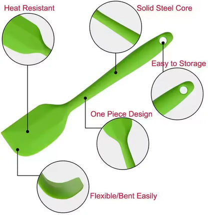 2-Pieces Heat-Resistant Non-Stick Silicone Spatula Set