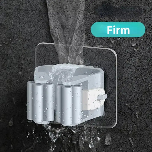 Adhesive Wall-Mounted Broom Organizer