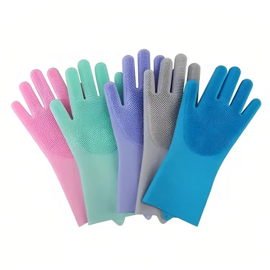 Magic Silicone Scrubber Gloves