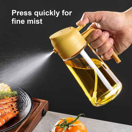 2-in-1 Glass Oil Dispenser and Sprayer