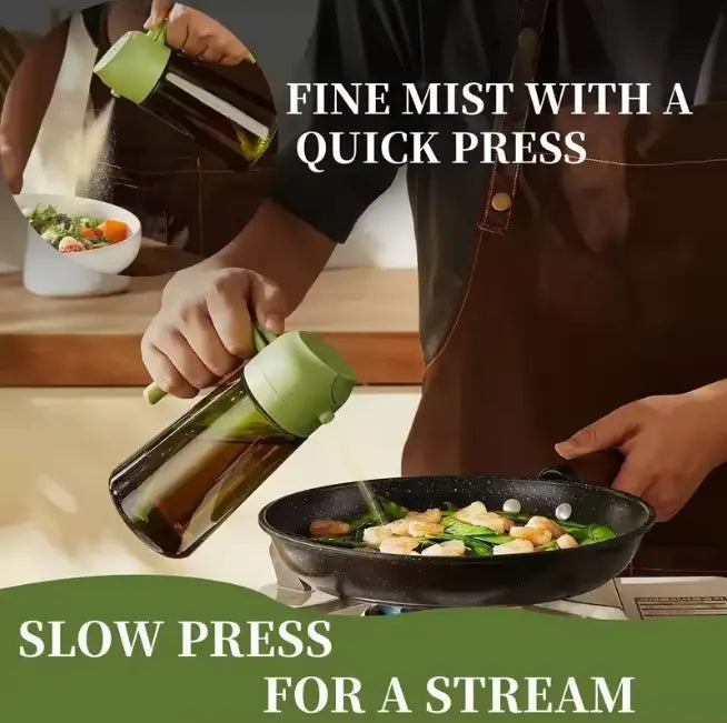 2-in-1 Glass Oil Dispenser and Sprayer