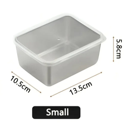 3-Pieces Premium Stainless Steel Fresh-Keeping Box Set