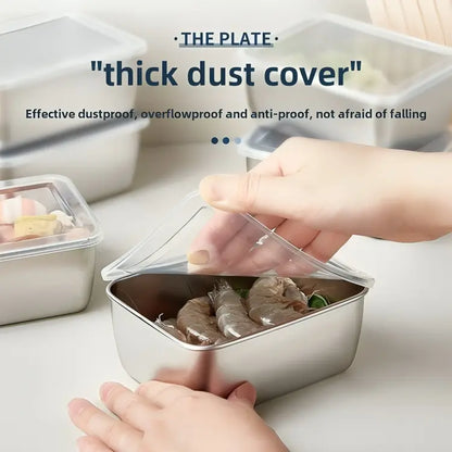 3-Pieces Premium Stainless Steel Fresh-Keeping Box Set