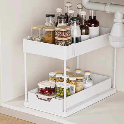 Double Layer Pull-Out Organizer Rack
