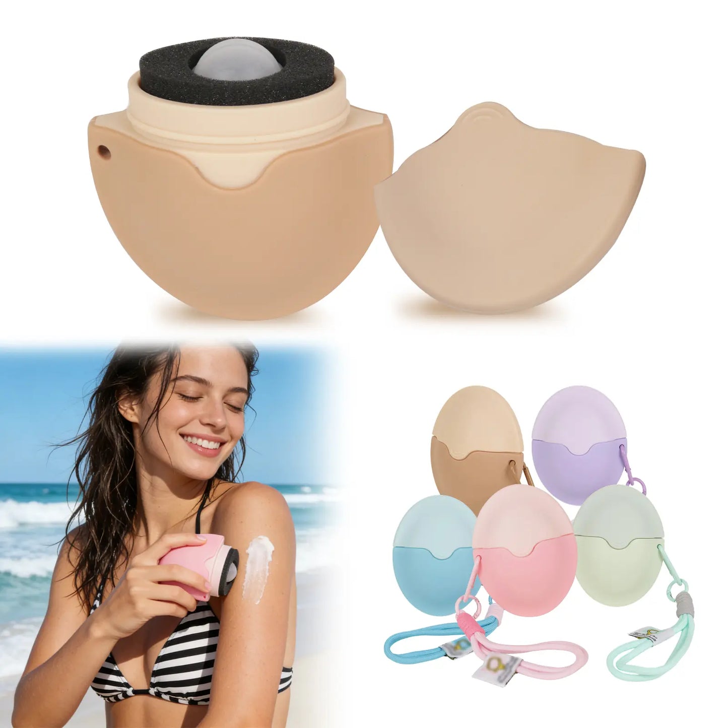 Refillable Roll-On Sunscreen Applicator