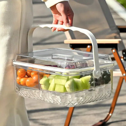 Food Serving Box With Ice Compartment