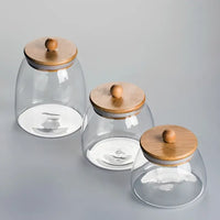 Airtight Glass Jars with Bamboo Lids