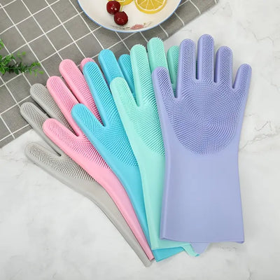 Magic Silicone Scrubber Gloves
