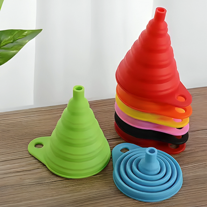 6-Piece BPA-Free Collapsible Silicone Funnel Set