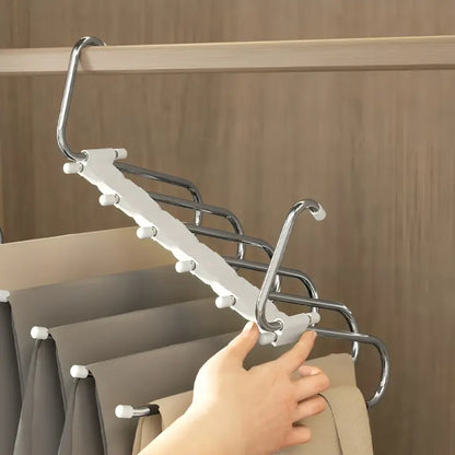 Stainless Steel 6-Layer Pants Organizer