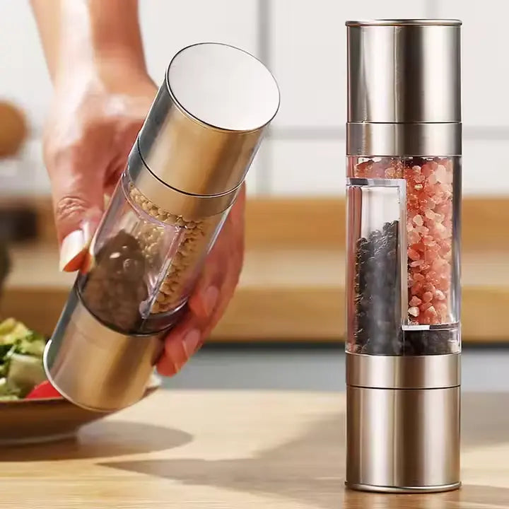 Double Head Stainless Salt and Pepper Grinder