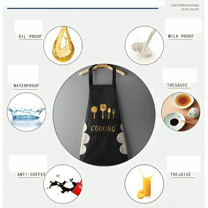 Waterproof & Oil‑Resistant PVC Kitchen Apron