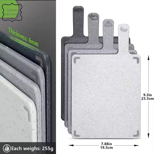 4-Pieces Double Sided Kitchen Cutting Board Set