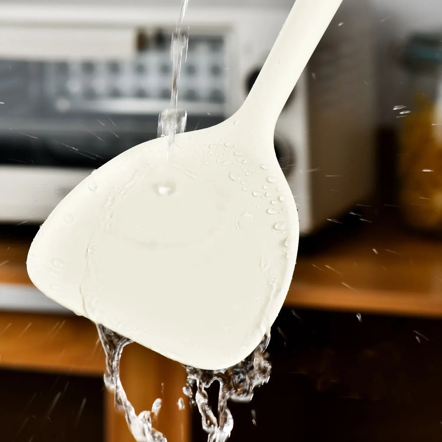 Silicone Wood Handle Non-Stick Spatulas Set