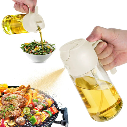 2-in-1 Glass Oil Dispenser and Sprayer