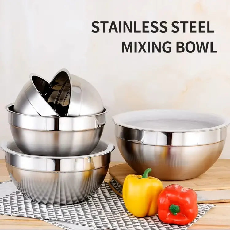 5-Pieces Stainless Steel Mixing Bowls Set