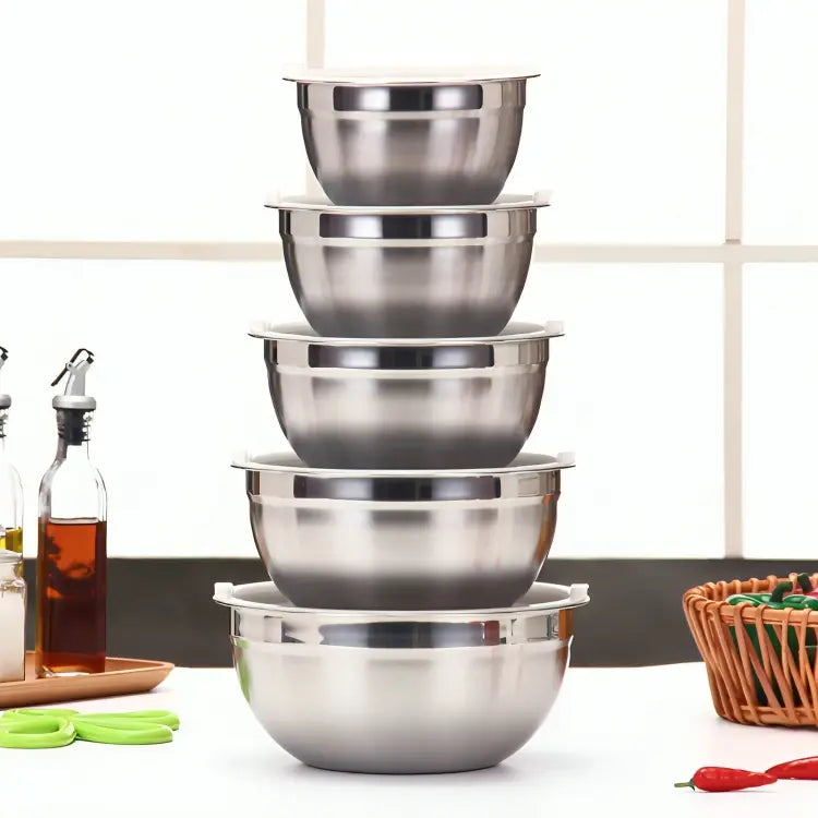 5-Pieces Stainless Steel Mixing Bowls Set