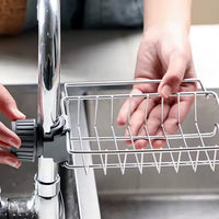 Stainless Steel Faucet Rack Hanging Basket