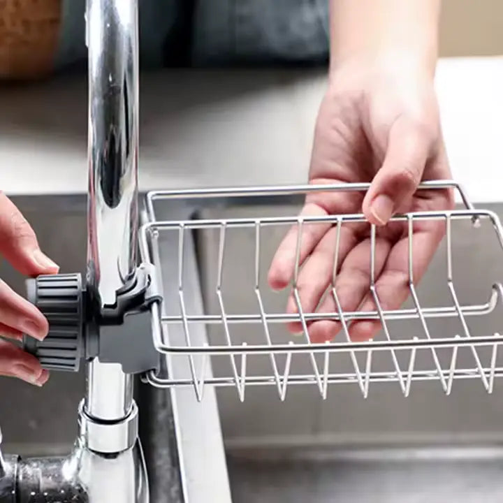 Stainless Steel Faucet Rack Hanging Basket