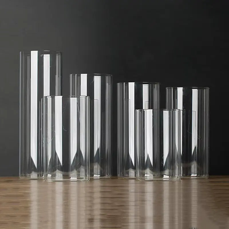 Glass Pearled Candle Holders