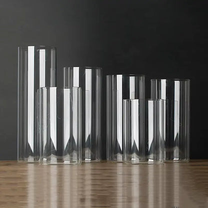 Glass Pearled Candle Holders