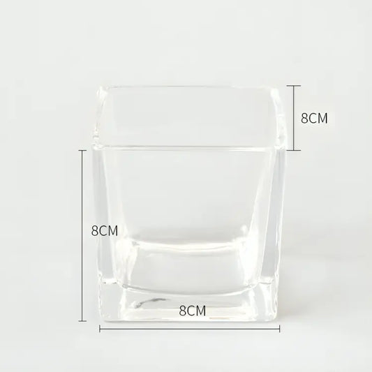 Small Glass Pearled Candle Holders