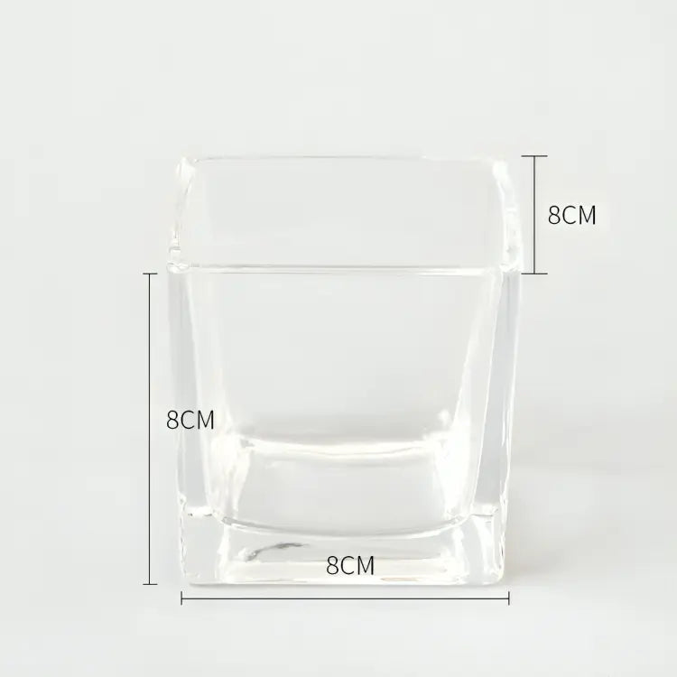 Small Glass Pearled Candle Holders