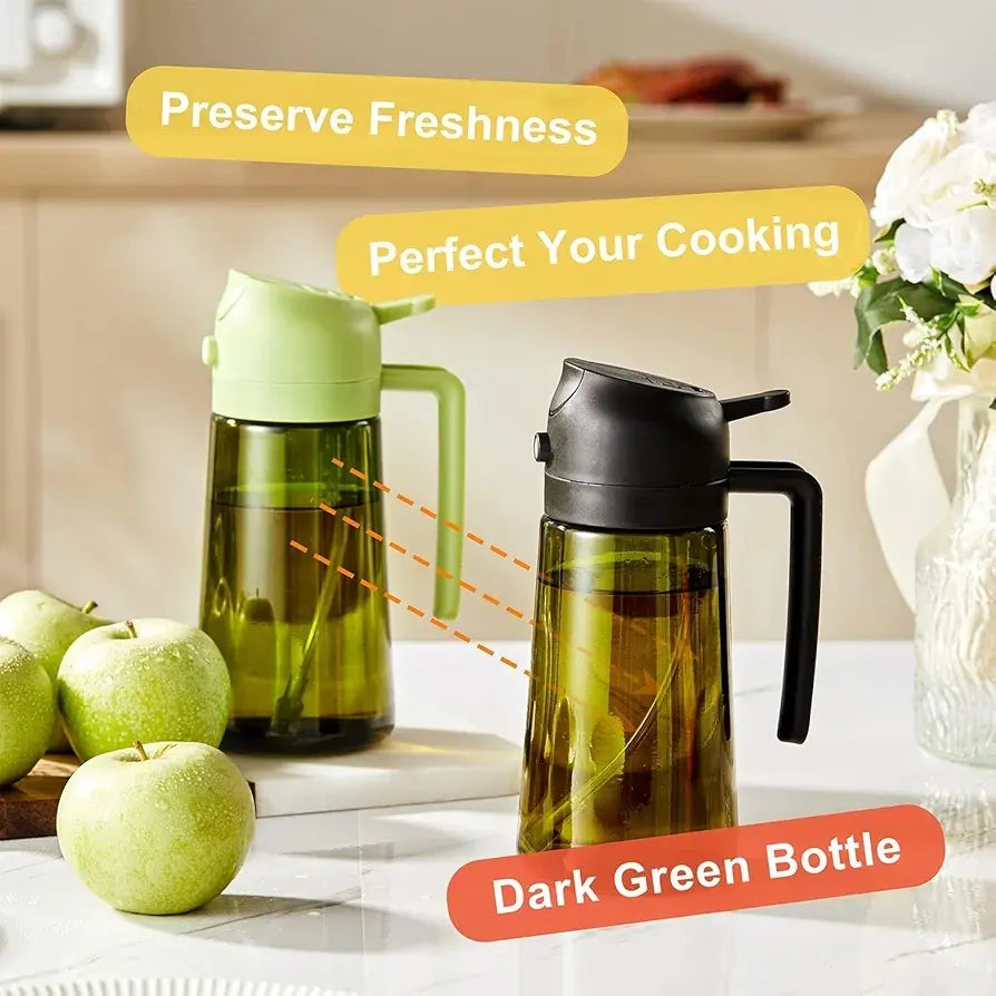 2-in-1 Glass Oil Dispenser and Sprayer