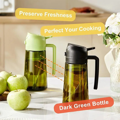 2-in-1 Glass Oil Dispenser and Sprayer
