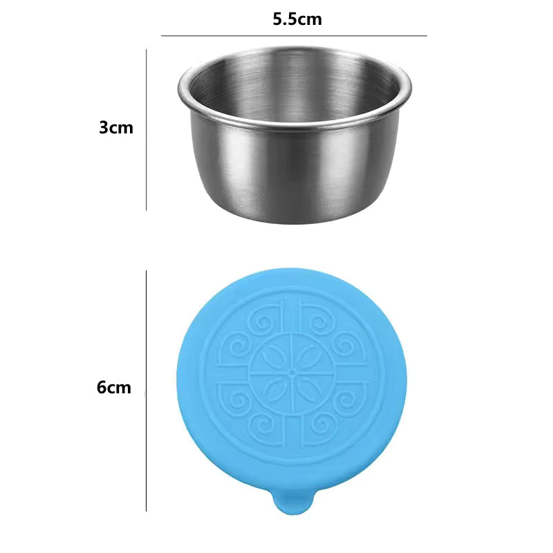 Premium 304 Stainless Steel Sauce Cup- top view