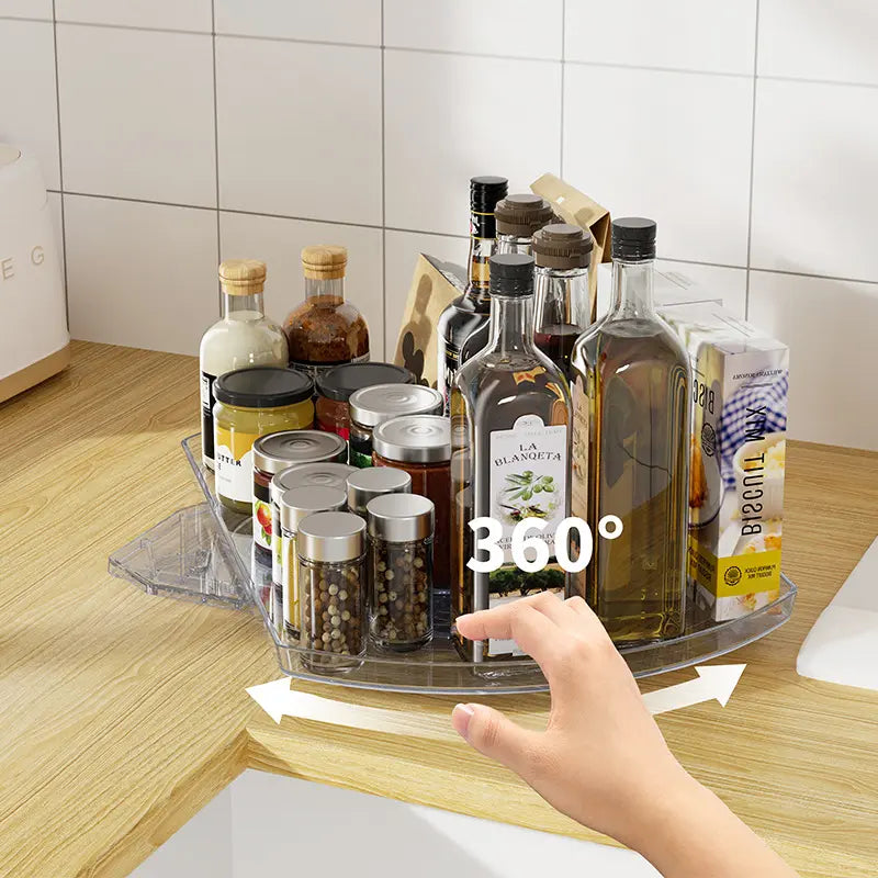 Transparent Lazy Susan Turntable Organizer