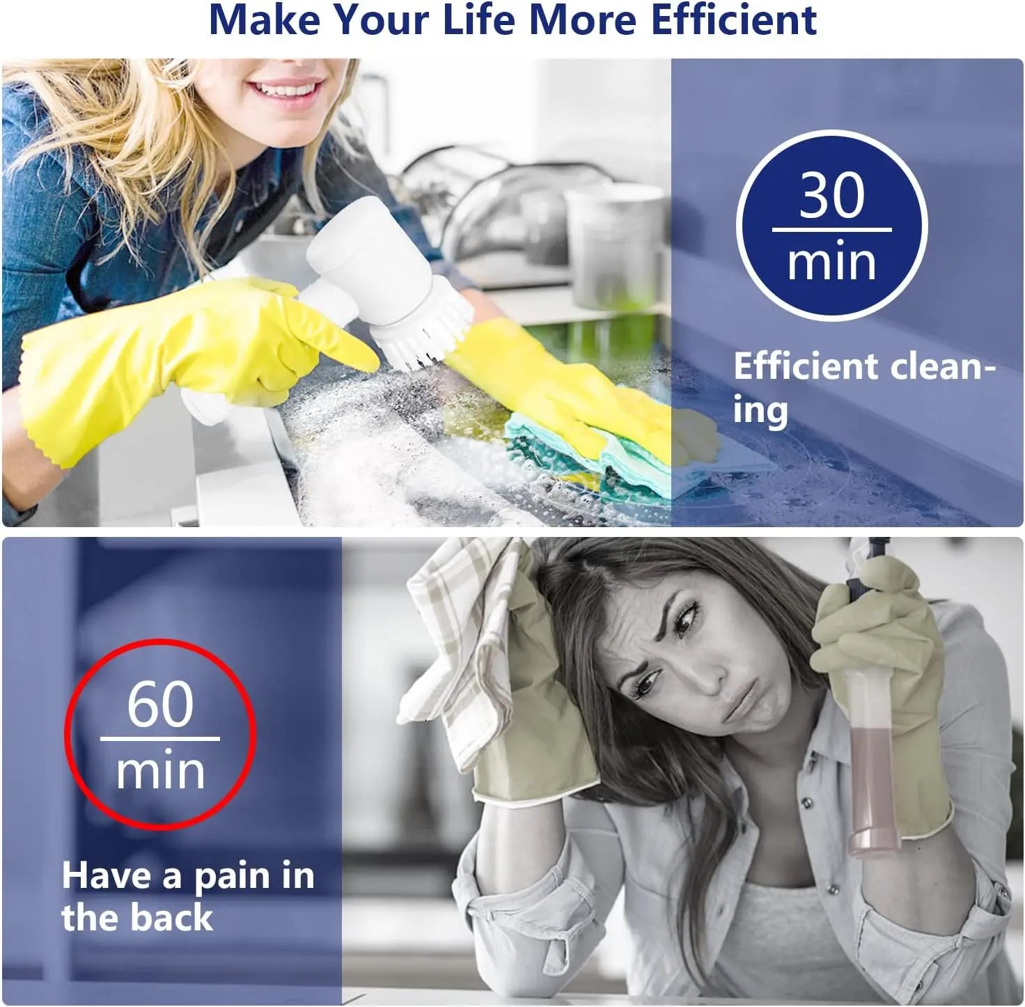 5-in-1 Electric Cleaning Brush- in use