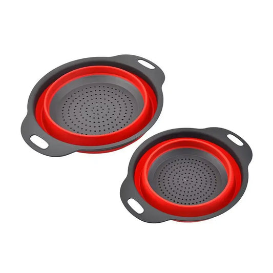 Silicone Kitchen Collapsible Strainer 2-Pieces Set