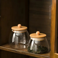 Airtight Glass Jars with Bamboo Lids