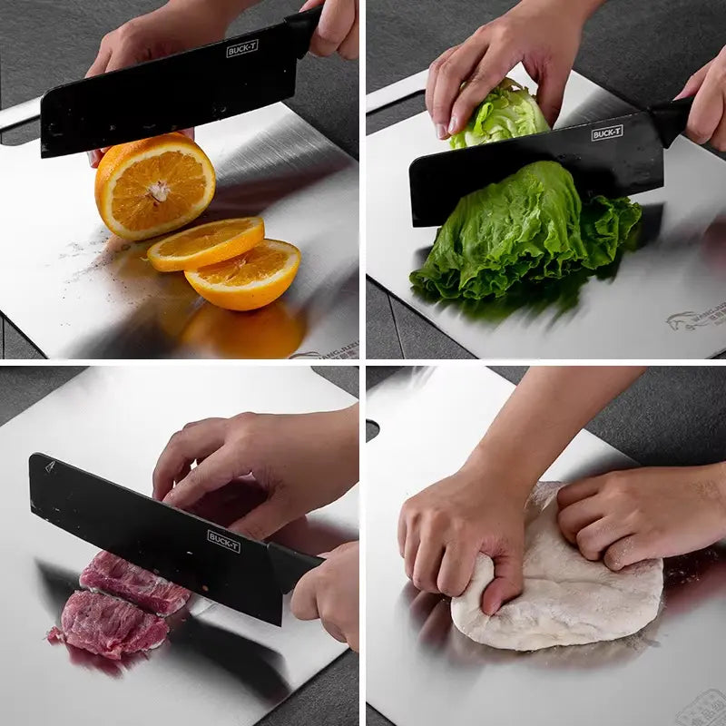 Double-Sided Stainless Steel Cutting Board