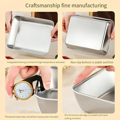 3-Pieces Premium Stainless Steel Fresh-Keeping Box Set