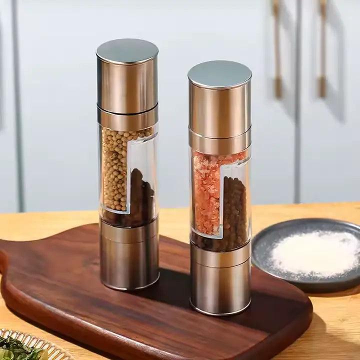 Double Head Stainless Salt and Pepper Grinder